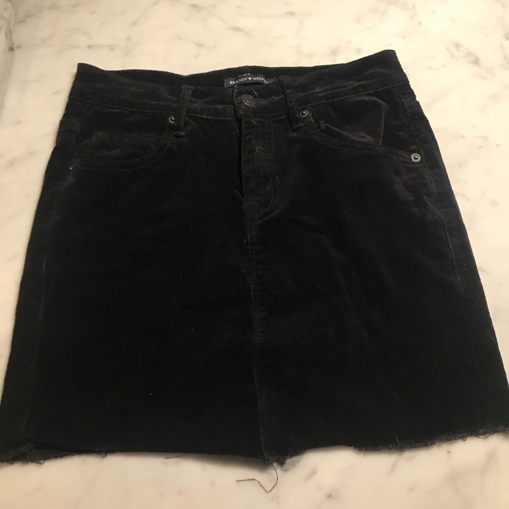 Brandy Melville Black corduroy skirt